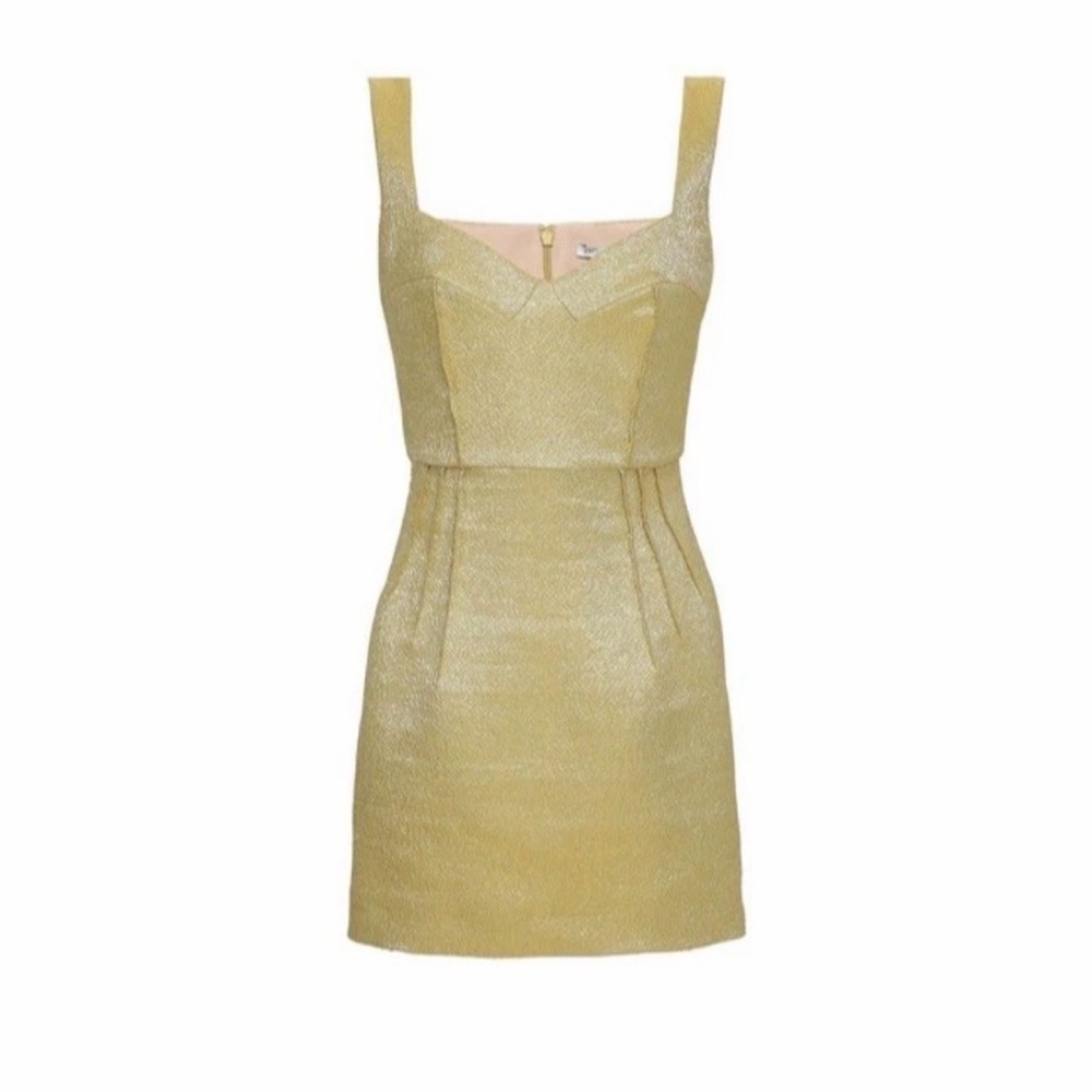 Emilia Wickstead Gold Judita Mini Dress UK 10 US 6 new with tags